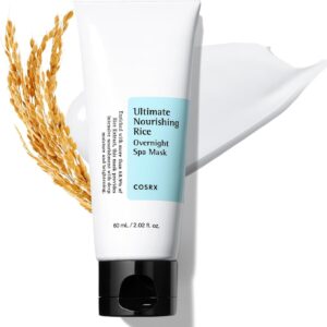 COSRX Ultimate Nourishing Rice Overnight Spa Mask, 60ml / 2.02 fl.oz | Rice Extract 68% and Niacinamide 2%, Korean Skin Care, Animal Testing Free